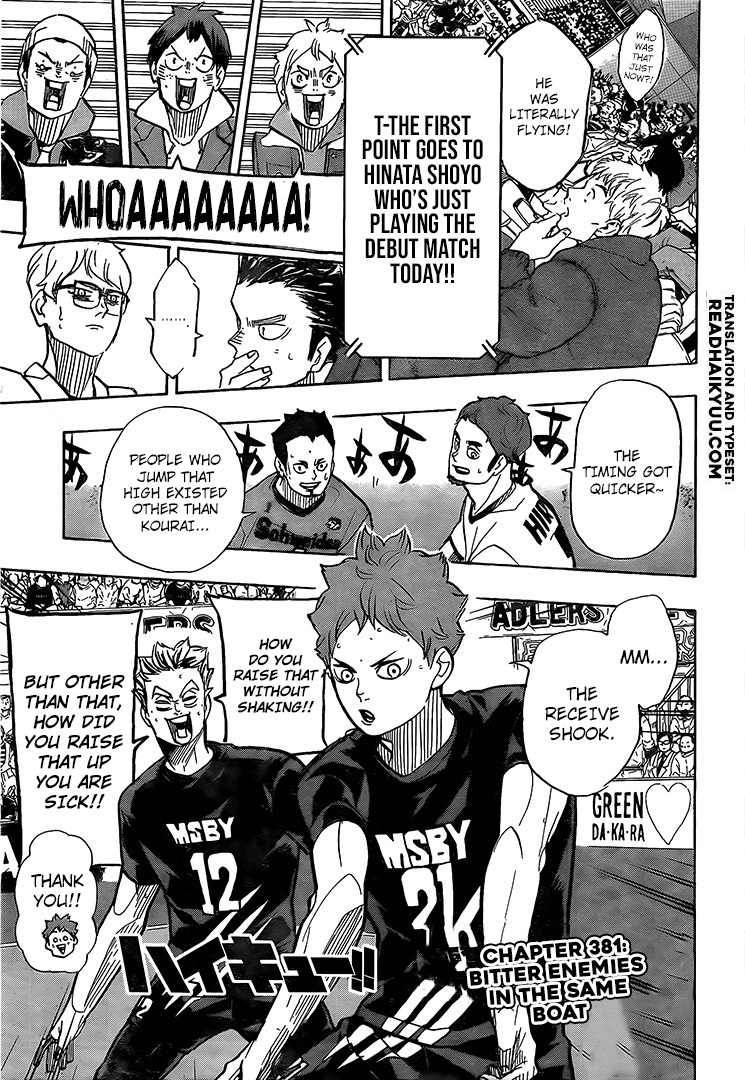 haikyu , Chapter 381 - haikyu Manga Online